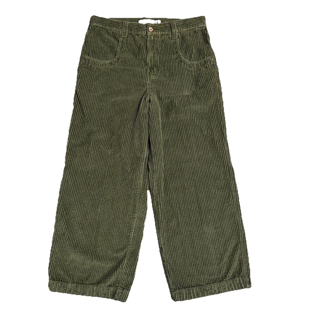 JNCO 26 Twin Cannon Wale Corduroy Winter Moss Baggy Wide Leg Pants Men 38x32 EUC - Picture 2 of 12